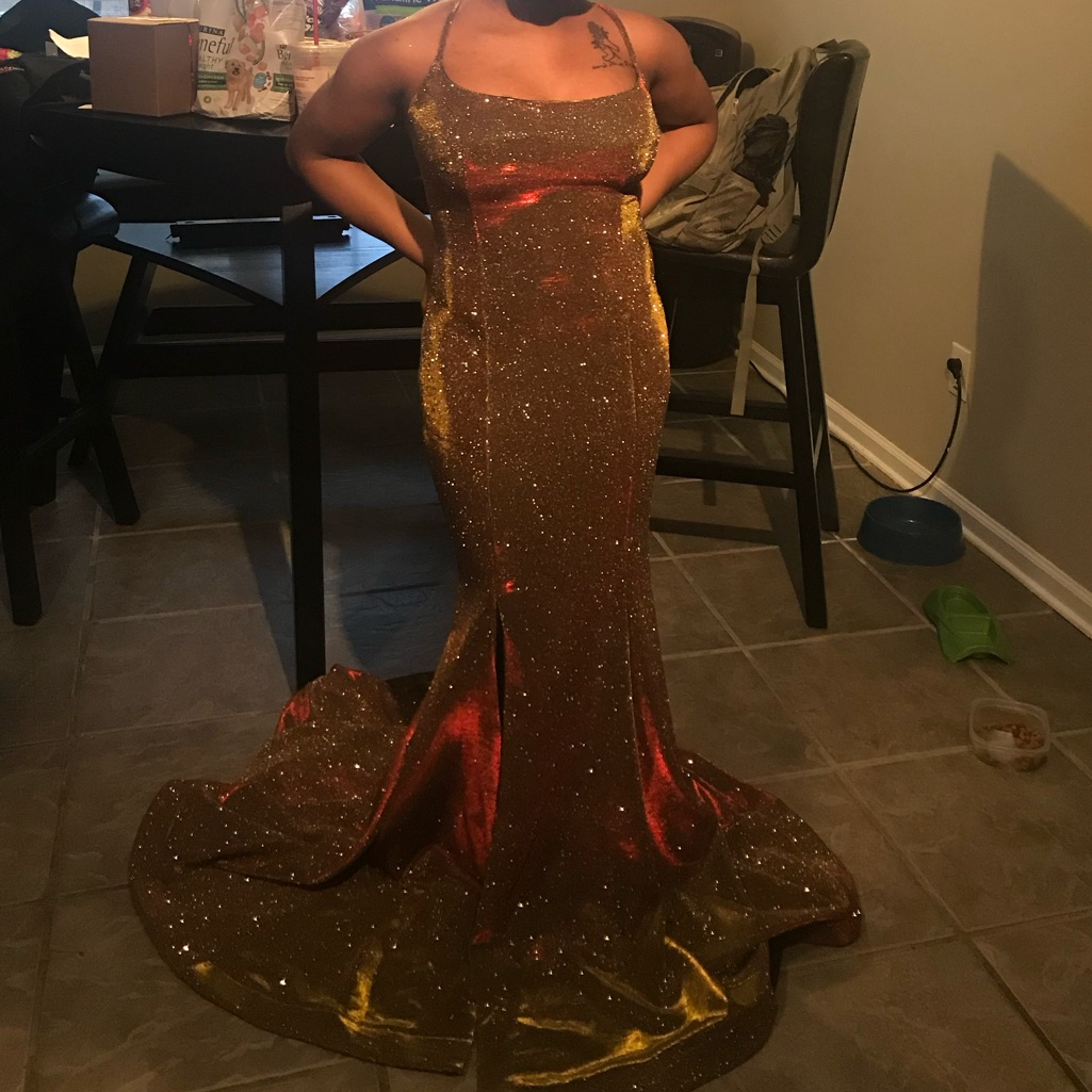 Jessica Angel Gold Prom Dress